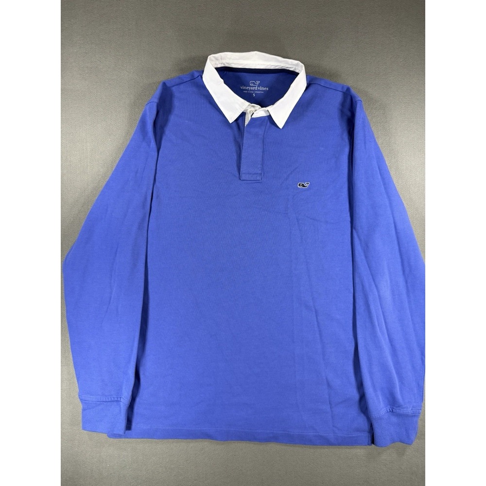 Vineyard Vines Blue Long Sleeve Rugby Polo Men's Size S